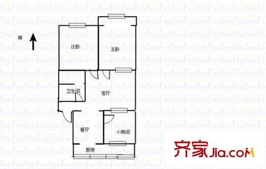 警鑫小區(qū) 3室 戶型圖