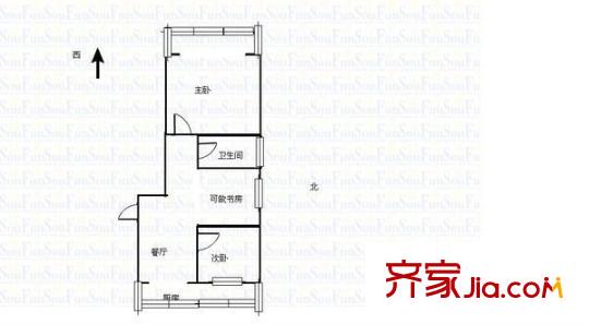 警鑫小區(qū) 2室 戶型圖