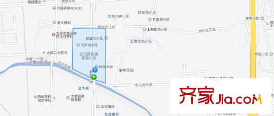 北河灣鐵路小區(qū)交通圖太原  