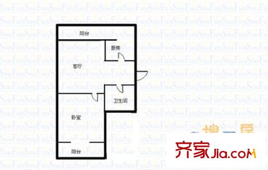 新建小區(qū) 2室 戶型圖