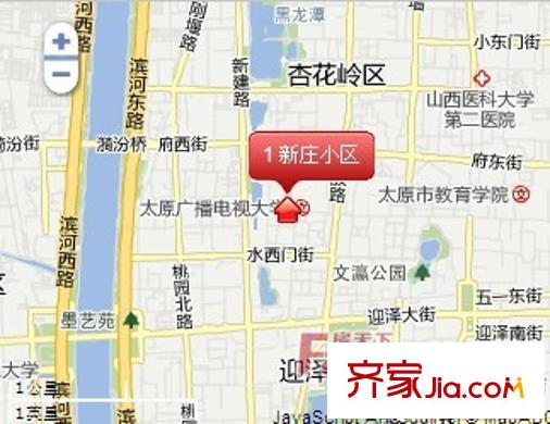 新莊小區(qū)交通圖太原  
