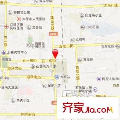 五龍口小區(qū)交通圖太原  