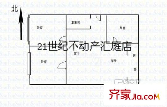 太原 小店4370廠宿舍 戶型圖