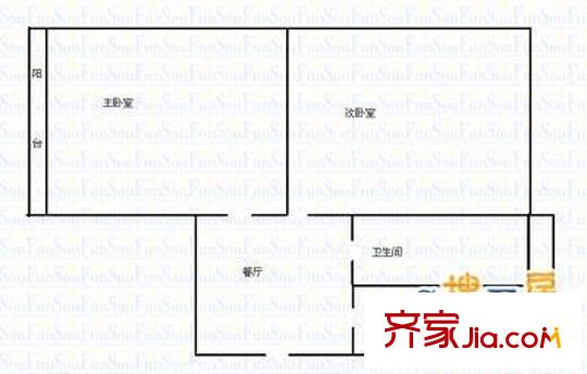 五一北路燃料公司宿舍 2室 戶型圖