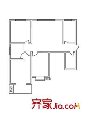 君怡戶型圖D-4-04戶型 3室2廳2衛(wèi)1廚