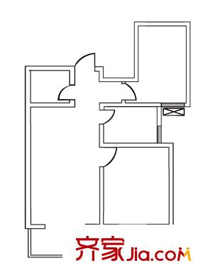 君怡戶型圖D-234-02戶型 2室2廳1衛(wèi)1廚