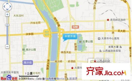 半坡東街交通圖太原  