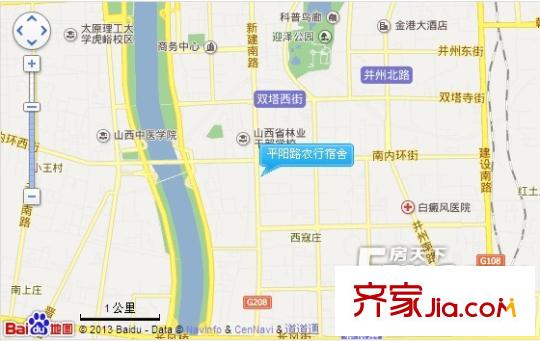 平陽路農(nóng)行宿舍交通圖太原  