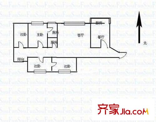 梅園百盛 4室 戶型圖