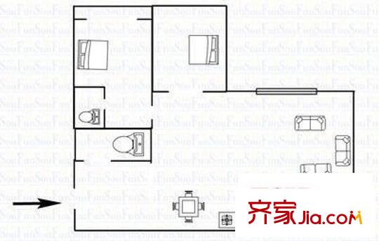 麗華苑 3室 戶型圖