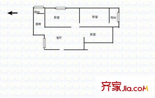 龍翔苑 3室 戶型圖
