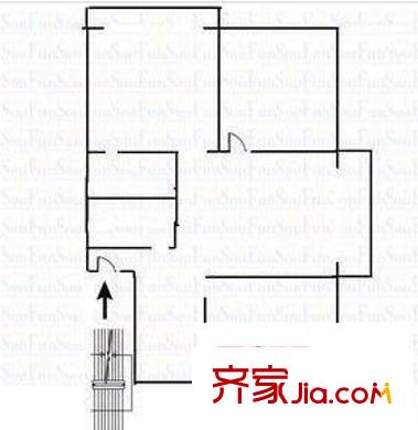 汾河小區(qū) 3室 戶型圖