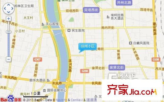 汾河小區(qū)交通圖太原  