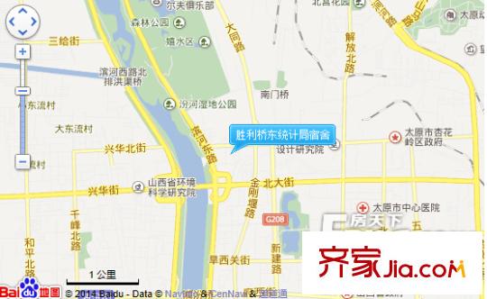 勝利橋東統(tǒng)計局宿舍交通圖太原  