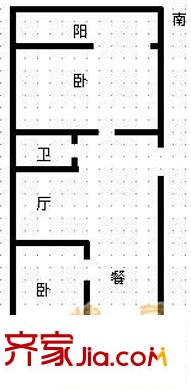橡膠廠宿舍 2室 戶型圖