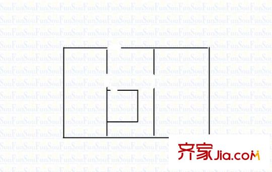 山西省農(nóng)機局宿舍 2室 戶型圖