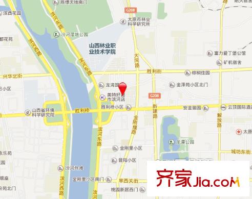 勝利橋東農(nóng)行宿舍交通圖太原  