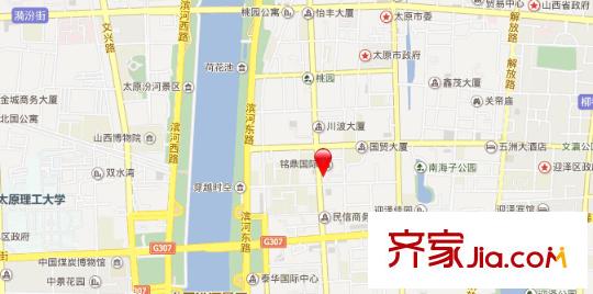 省外經(jīng)貿(mào)小區(qū)交通圖太原  