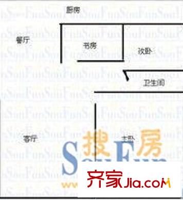 儷和苑 3室 戶型圖
