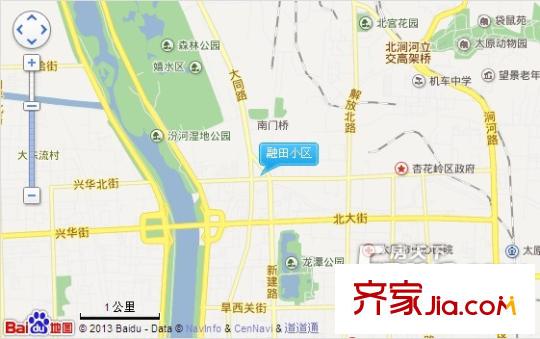 融田小區(qū)交通圖太原  