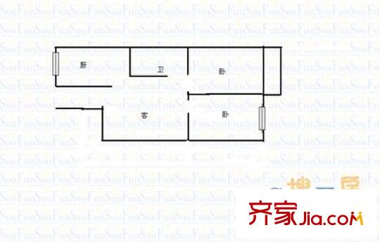 全順馨城 3室 戶型圖
