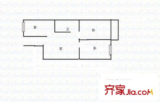 全順馨城 3室 戶型圖