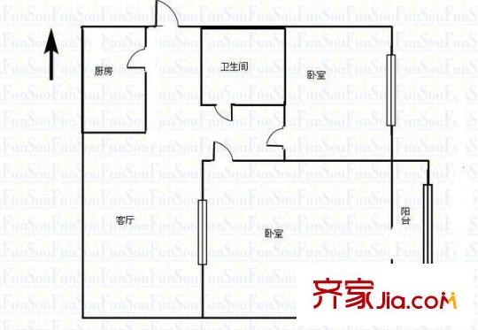 梅花苑 2室 戶型圖