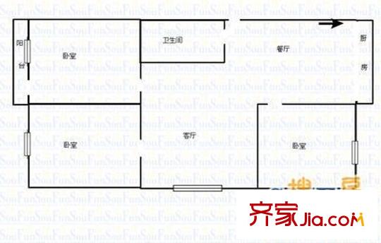 大運小區(qū) 3室 戶型圖
