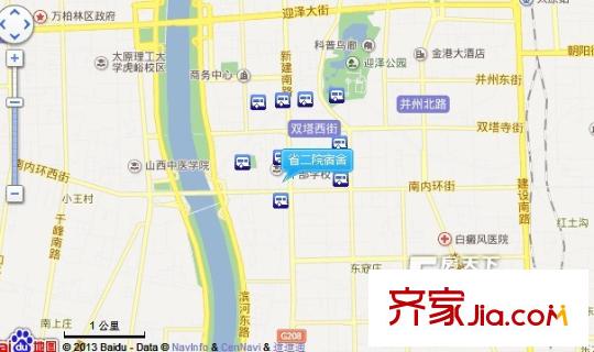 省二院宿舍交通圖太原  