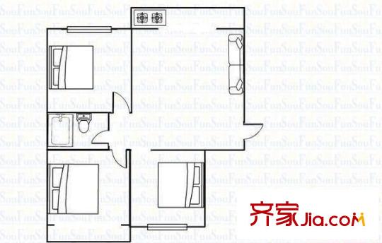 賽馬場錦繡苑 3室 戶型圖
