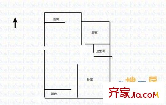 賽馬場錦繡苑 2室 戶型圖