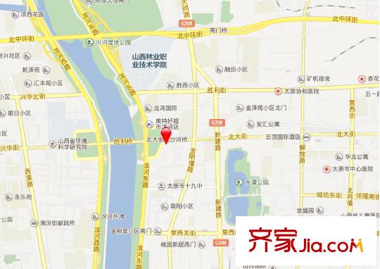 金屬小區(qū)交通圖太原  