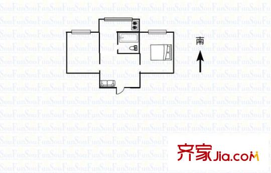 金剛堰房地局宿舍 2室 戶型圖