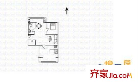 金剛堰房地局宿舍 3室 戶型圖