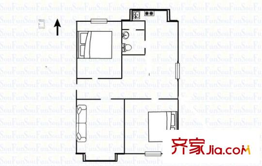 白龍花園 3室 戶型圖