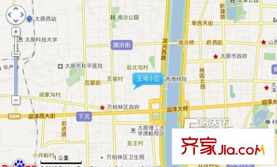 玉河小區(qū)交通圖太原  