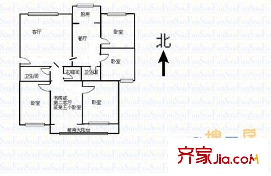 景秀小區(qū) 4室 戶型圖