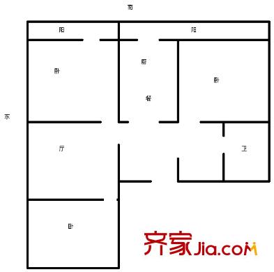太榆路工商局宿舍戶(hù)型圖太榆路工商局三居 3室
