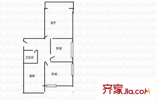 省政府小區(qū) 3室 戶型圖