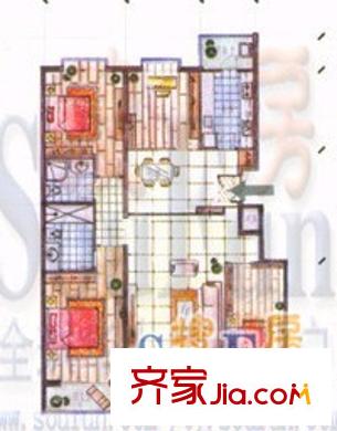 龍灣國際 4室 戶型圖