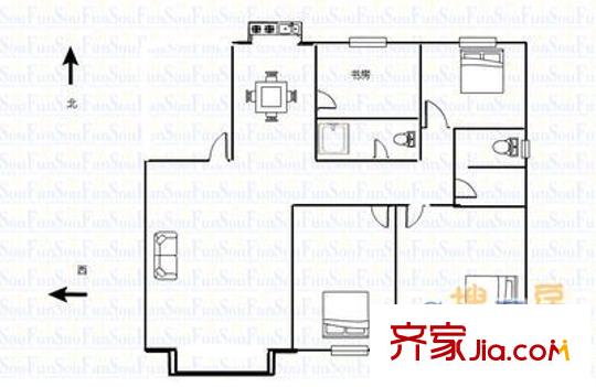 龍灣國際 4室 戶型圖