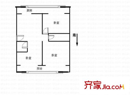 煤炭施工處宿舍 0室 戶型圖