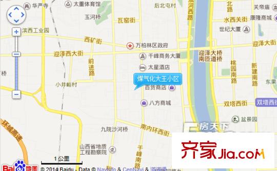 煤氣化大王小區(qū)交通圖太原  