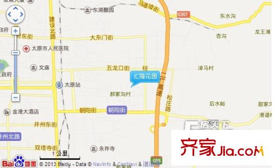 匯隆花園交通圖太原  