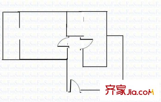 營(yíng)西街電力宿舍 3室 戶型圖