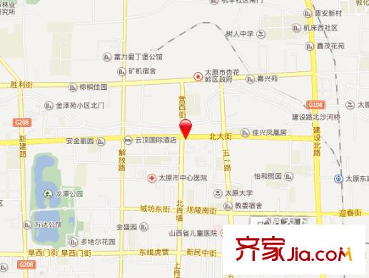 營西街電力宿舍交通圖太原  