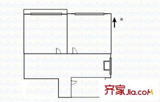 營西街電力宿舍 2室 戶型圖