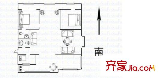 順豐小區(qū) 3室 戶型圖