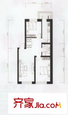 龍城小區(qū) 2室 戶型圖