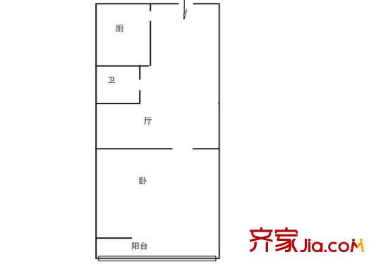 晉福佳園 1室 戶型圖